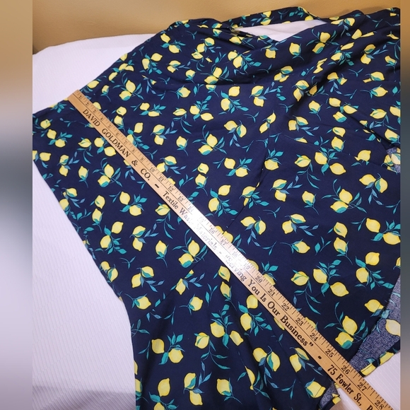 Banana Republic Lemon Novelty Print Ruffle Midi Skirt sz 12P - Picture 5 of 8